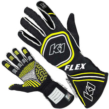 Load image into Gallery viewer, Glove Flex Large Black / Flo Yellow SFI / FIA