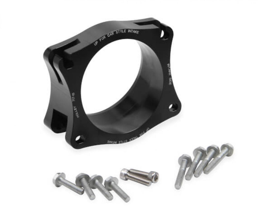 Holley Throttle Body Angle Adapter - for GM LS and LT, and LT4 Intakes