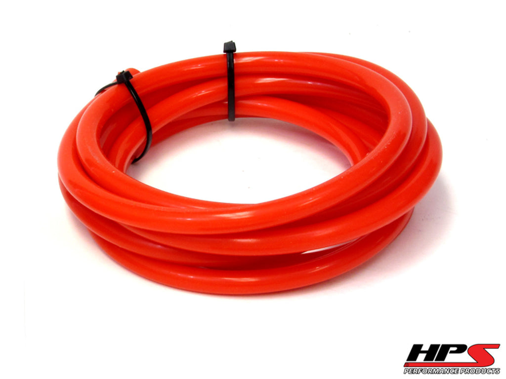 HPS 5/64" (2mm) ID Red High Temp Silicone Vacuum Hose - 25 Feet Pack