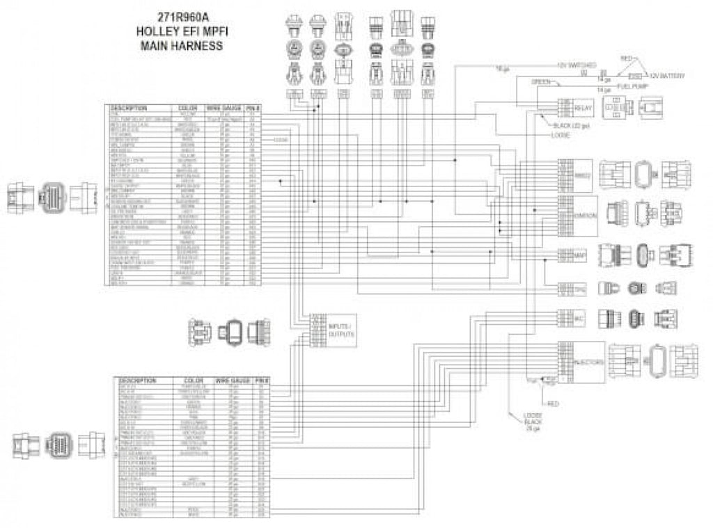 Holley EFI Universal MPFI Main Harness