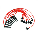 9mm Ignition Wire Set; 45 Deg. Long Boot; 2 Valve Engines; Red;