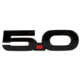 Fender Emblem; 5.0 Emblem; Incl. Right/Left Sides; Black;