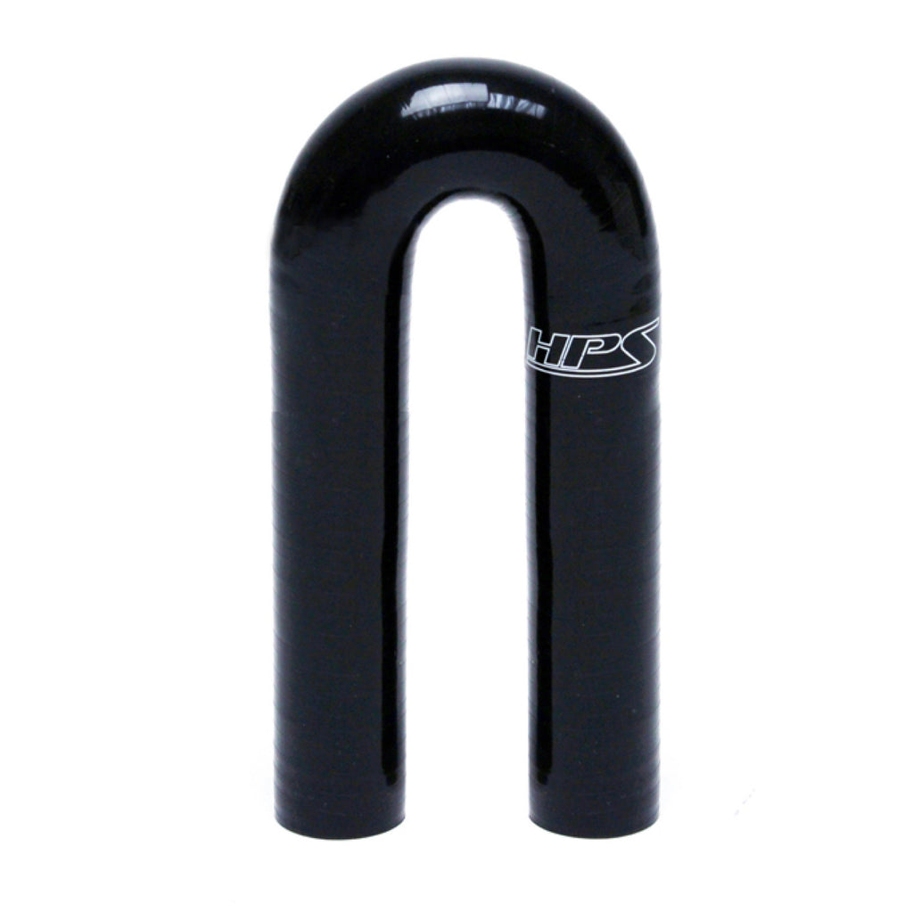 HPS 7/8" ID High Temp 4-ply Reinforced Silicone 180 Degree U Bend Elbow Coupler Hose Black (22mm ID)