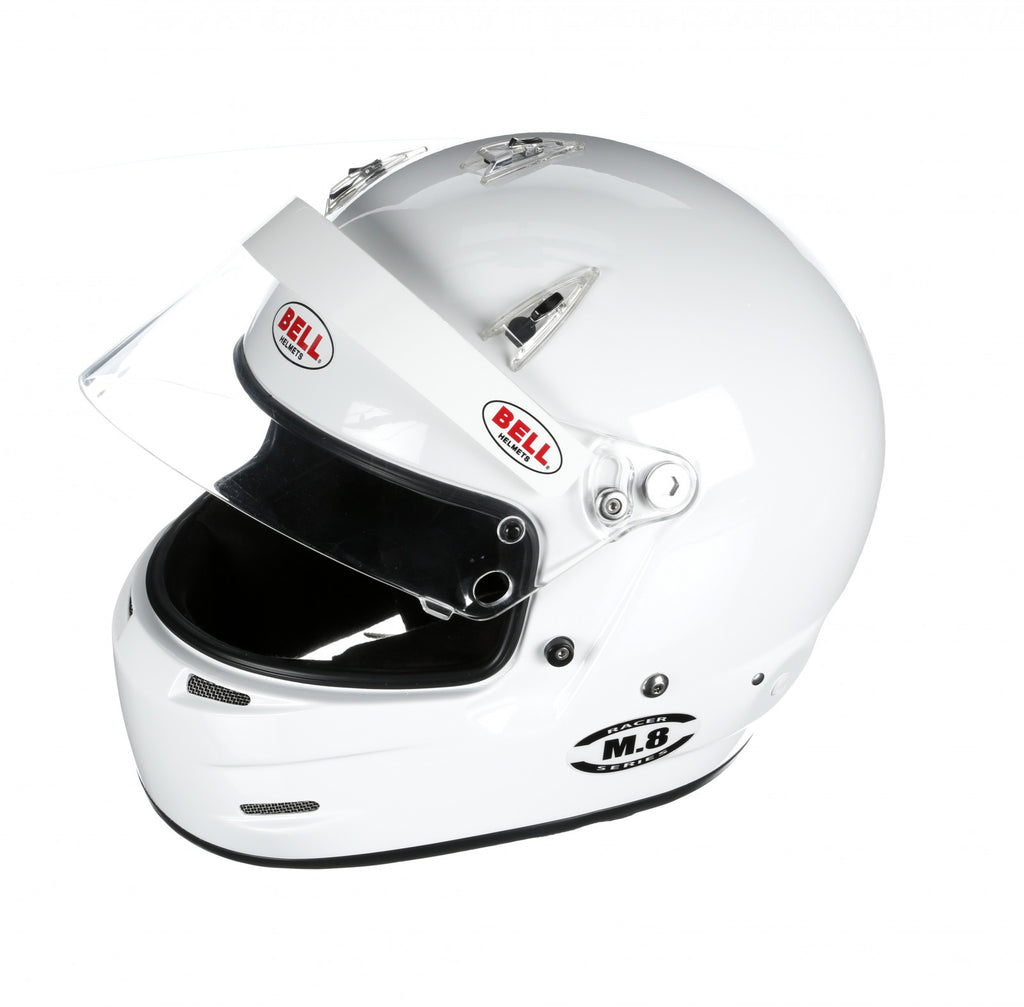 Bell M8 Racing Helmet-White Size Extra Small