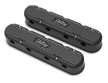 Load image into Gallery viewer, Holley 2-Piece Vintage Series Valve Cover - Gen III/IV LS - Satin Black Machined