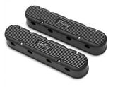 Holley 2-Piece Vintage Series Valve Cover - Gen III/IV LS - Satin Black Machined