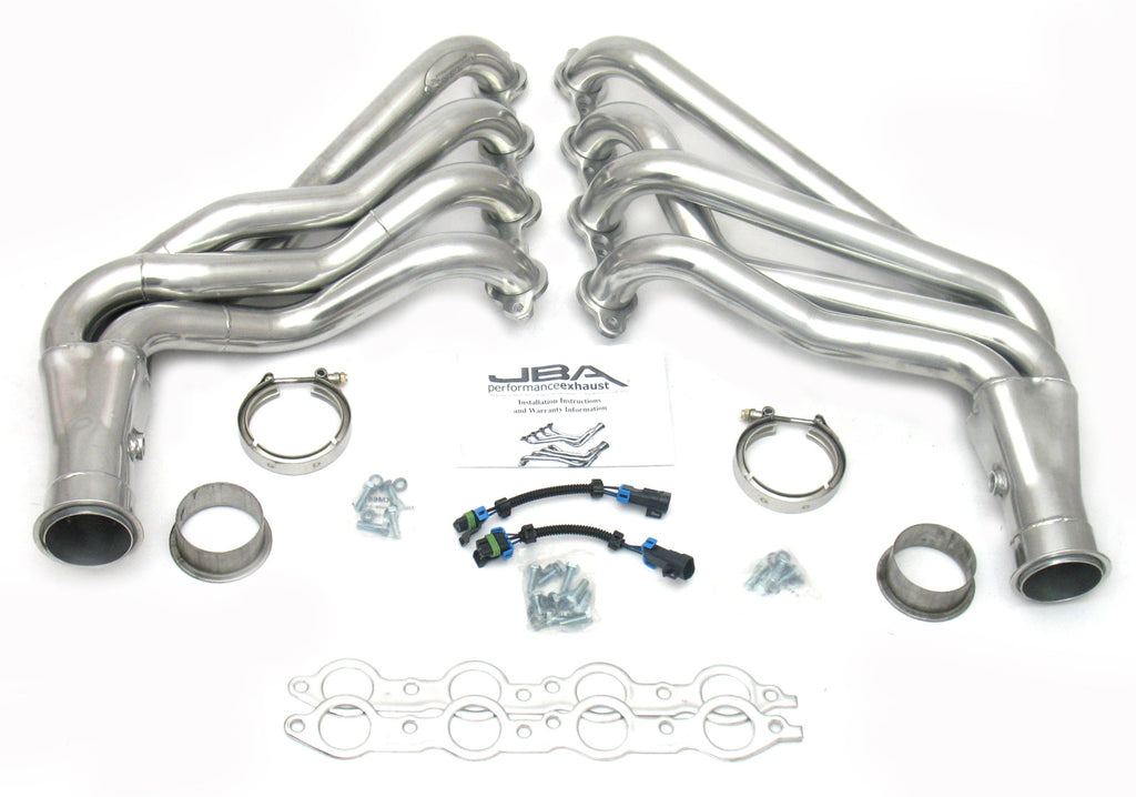 JBA Performance 10-15 Camaro  Long Tube 6.2L Silver Ctd