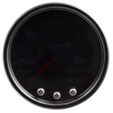 GAUGE; OIL TEMP; 2 1/16in.; 300deg.F; STEPPER MOTOR W/PEAK/WARN; BLK/SMKE/BLK; S