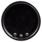 GAUGE; VOLTMETER; 2 1/16in.; 16V; STEPPER MOTOR W/PEAK/WARN; BLK/SMOKE/BLK; SPEK