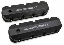 Load image into Gallery viewer, Holley GM Licensed Valve Cover - Track Series  - BBC - Fabricated Aluminum - Short Bolt - Black