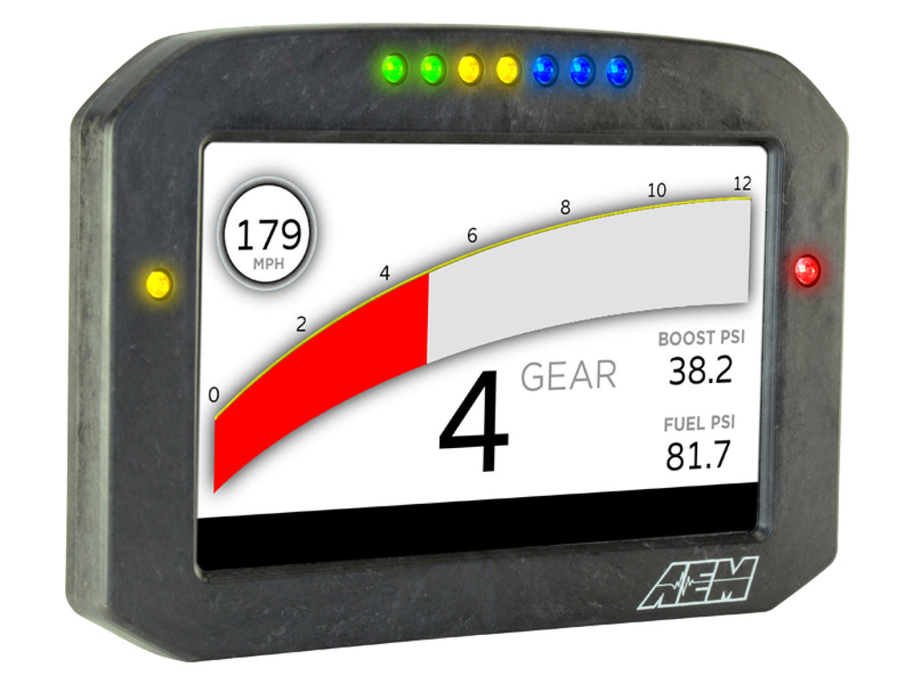 AEM CD-7 Carbon Flat Panel Digital Racing Dash Display - Non-Logging / Non-GPS