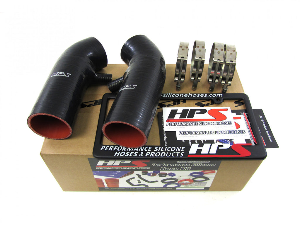 HPS Black Reinforced Silicone Post MAF Air Intake Hose Kit for Infiniti 08-14 G37 3.7L