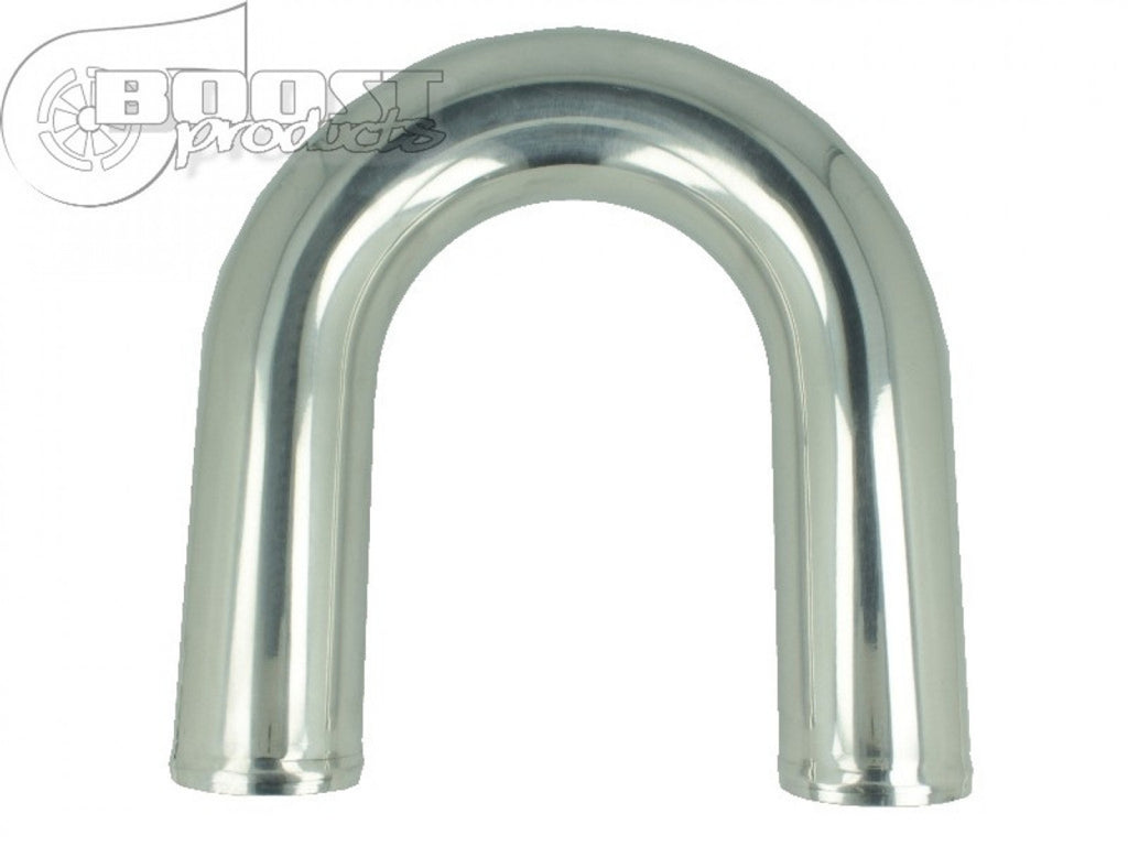 BOOST Products Aluminum Elbow 180 Degrees with 3-1/8" (80mm) OD, Mandrel Bent, Polished