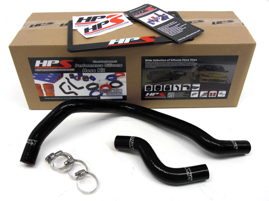 HPS Black Reinforced Silicone Radiator Hose Kit Coolant for Honda 93-97 Del Sol SOHC D15 D16