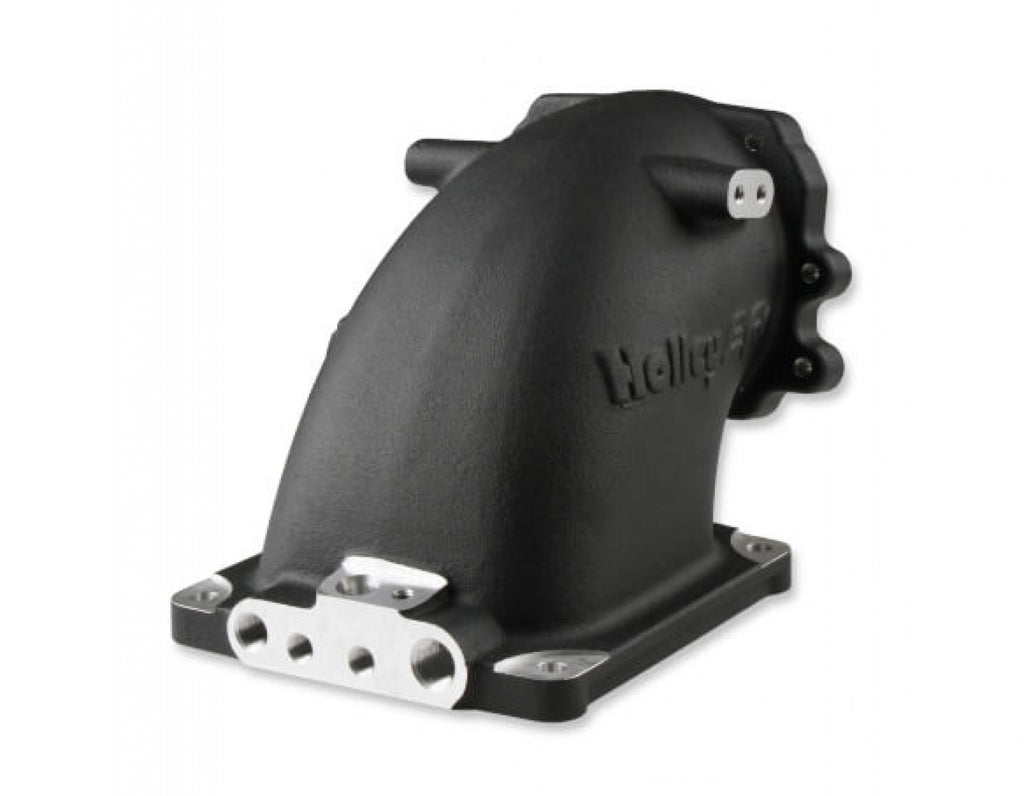 Holley EFI Cast Aluminum 4500 EFI Throttle Body Intake Elbow-Ford 5.0 To 4500-Black Finish