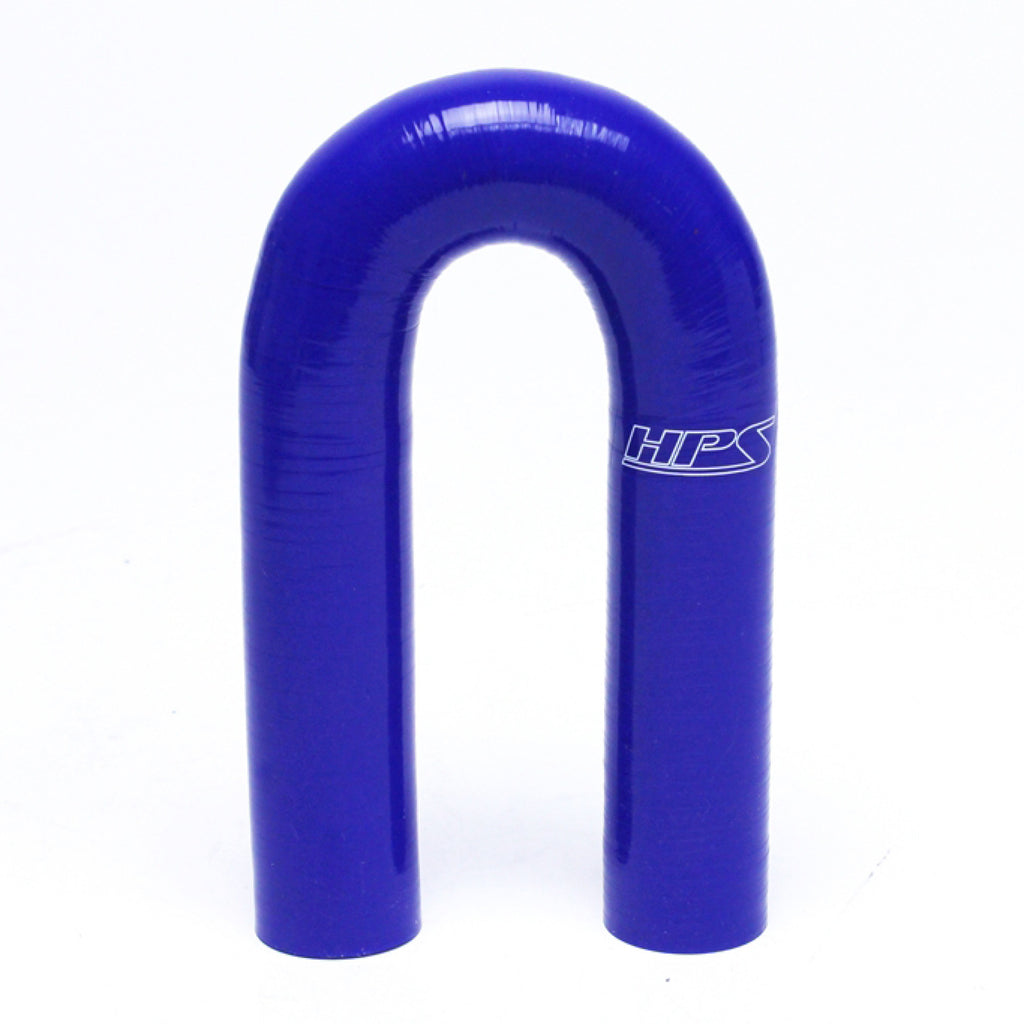 HPS 1-1/8" ID High Temp 4-ply Reinforced Silicone 180 Degree U Bend Elbow Coupler Hose Blue (28mm ID)