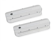 Load image into Gallery viewer, Holley GM Licensed Valve Cover - Track Series - BBC - Fabricated Aluminum - Natural Anodized