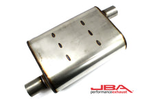 Load image into Gallery viewer, JBA Performance Chambered 2&quot; Muffler 304 SS Offset/Offset