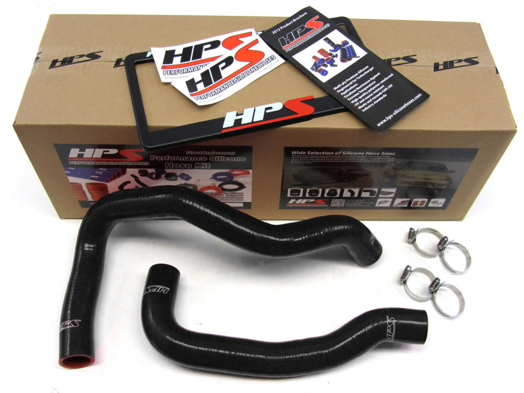 HPS Black Reinforced Silicone Radiator Hose Kit Coolant for Nissan 89-98 240SX w/ KA