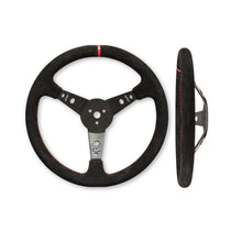 Load image into Gallery viewer, Longacre Suede Dished Steering Wheel - 15&quot; Black