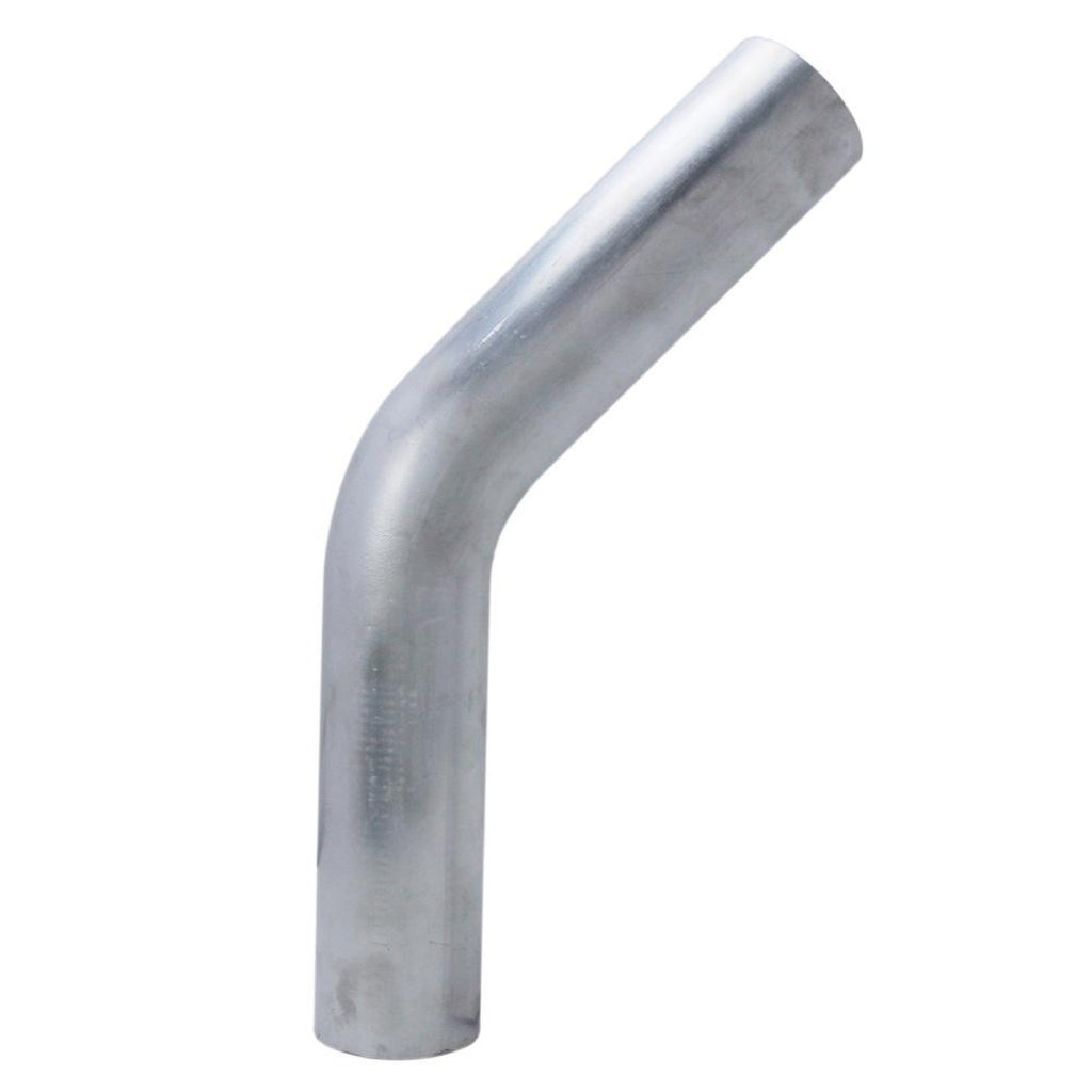 HPS 2.5" OD 45 Degree Bend 6061 Aluminum Elbow Pipe 16 Gauge w/ 2 1/2" CLR