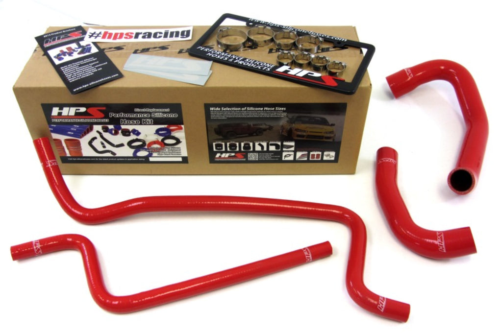 HPS Red Reinforced Silicone Radiator   Heater Hose Kit for Jeep 02-06 Wrangler TJ 4.0L Left Hand Drive