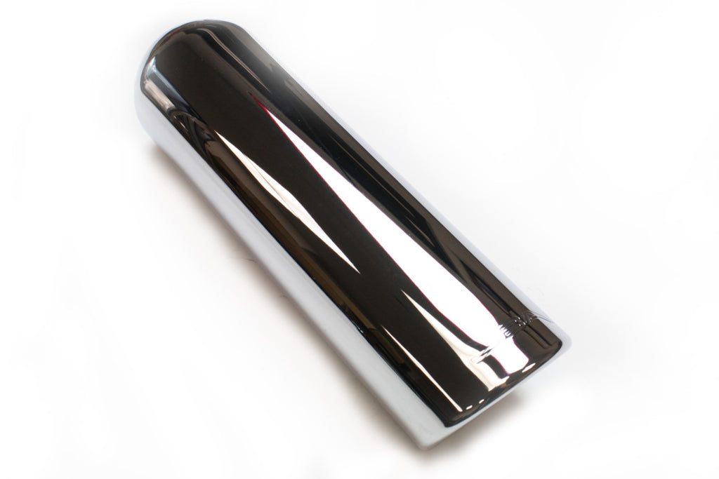 JBA Performance 2.5" X 3.5" X 11" ROLLED STAINLESS STEEL ANGLE CUT CHROME PLATED EXHAUST TIP