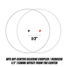 Load image into Gallery viewer, HPS 2&quot; - 3&quot; ID , 3&quot; Long High Temp 4-ply Reinforced Silicone Offset Reducer Coupler Hose Blue (51mm - 76mm ID , 76mm Length)