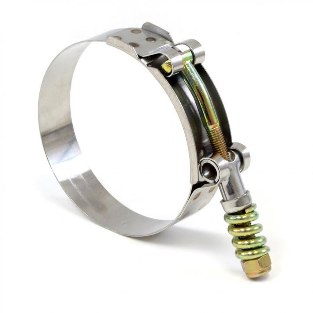 HPS Stainless Steel Spring Loaded T-Bolt Clamp SAE 108 for 4" ID hose - Effective Size: 4.25"-4.57"