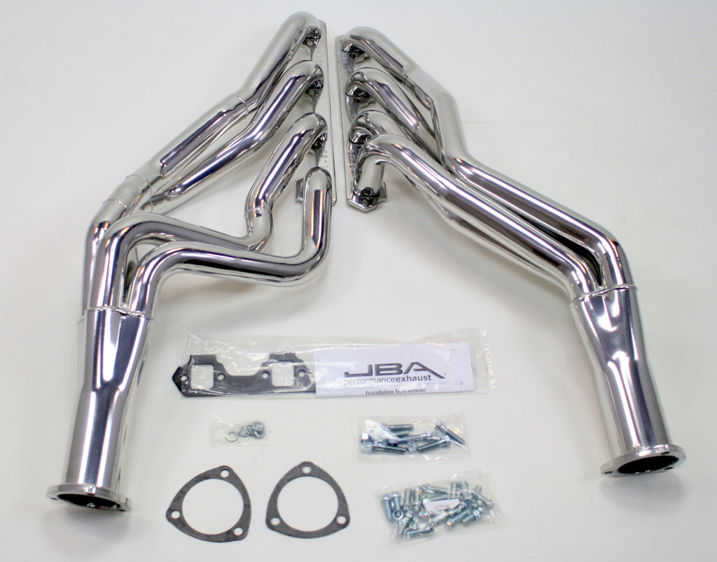 JBA Performance 65-73 Mustang  Long Tube 260-302 Silver Ctd