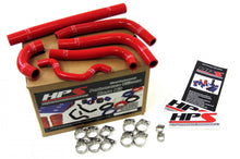 Load image into Gallery viewer, HPS Red Reinforced Silicone Radiator Hose Kit Coolant for Kawasaki 2011 KX250F