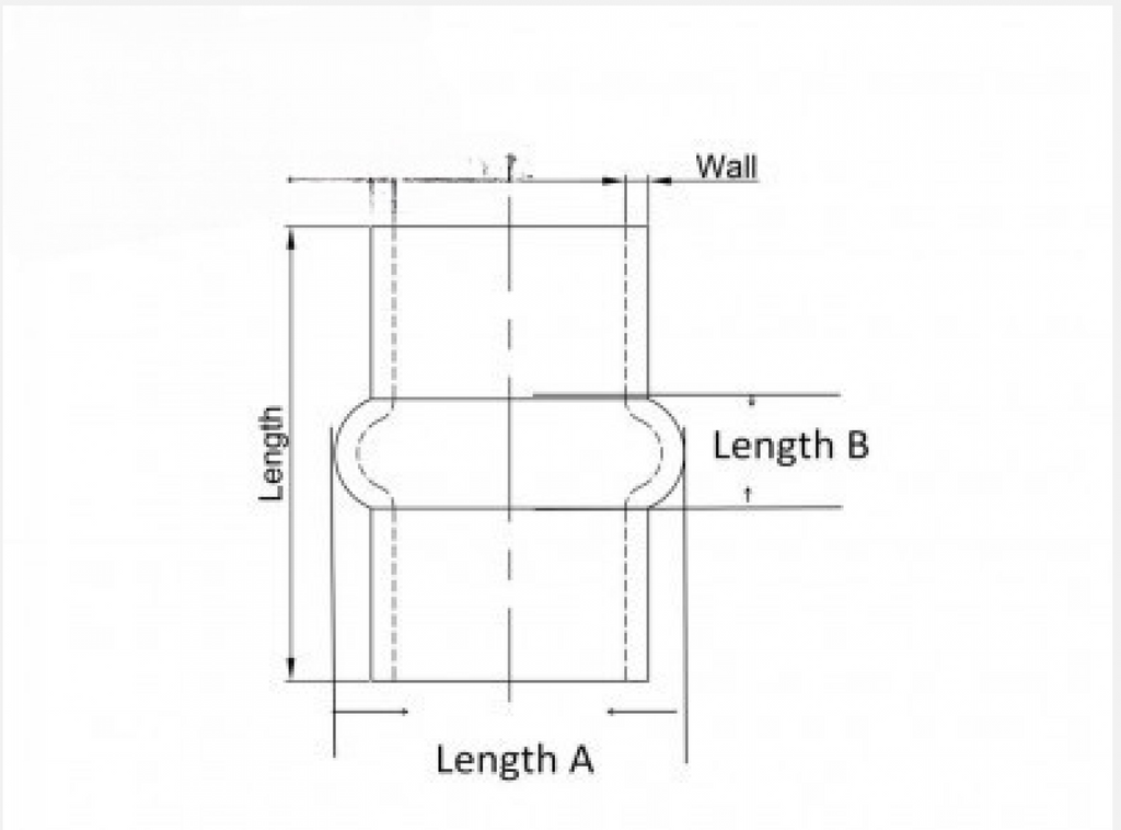 BOOST Products Silicone Coupler with single Hump, 2-1/8" ID, Black