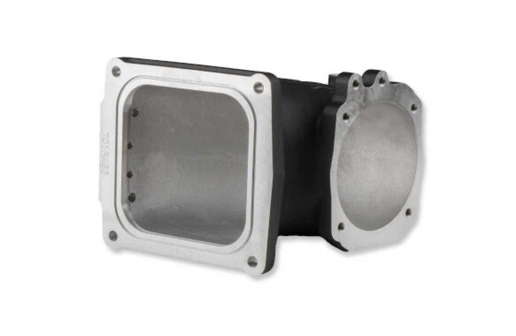 Holley EFI Cast Aluminum 4500 EFI Throttle Body Intake Elbow-Ford 5.0 To 4500-Black Finish