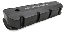 Load image into Gallery viewer, Holley GM Licensed Valve Cover - Track Series  - BBC - Fabricated Aluminum - Short Bolt - Black