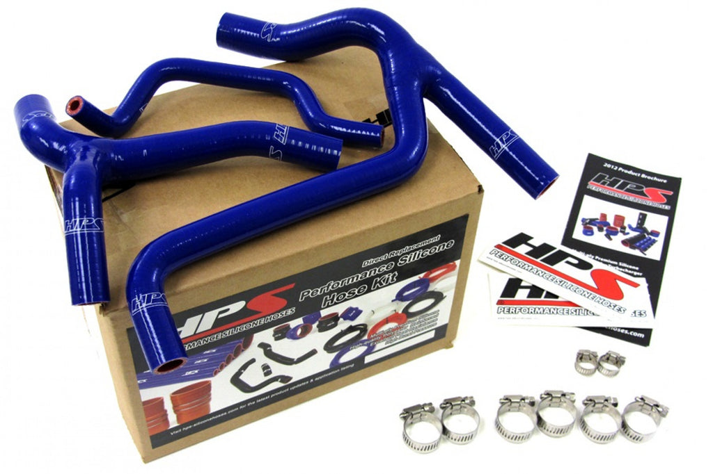 HPS Blue Reinforced Silicone Radiator Hose Kit Coolant for Kawasaki 10-12 KX450F