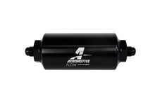 Load image into Gallery viewer, Aeromotive Filter, In-Line, 10-m Microglass Element, AN-06 Male, Bright-Dip Black, 2&quot; OD