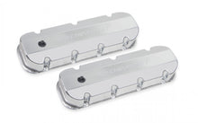 Load image into Gallery viewer, Holley GM Licensed Valve Cover - Track Series - BBC - Fabricated Aluminum - Silver