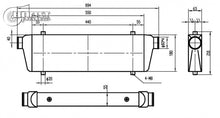 Load image into Gallery viewer, BOOST Products Competition Intercooler 500HP 22&quot; x 7&quot; x 2.5&quot; with 2-3/8&quot; I/O OD