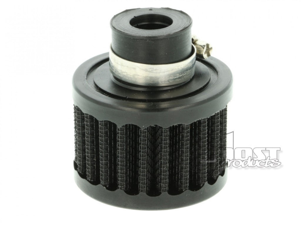 BOOST Products Crankcase Breather Filter with 1" ID Connection, Black