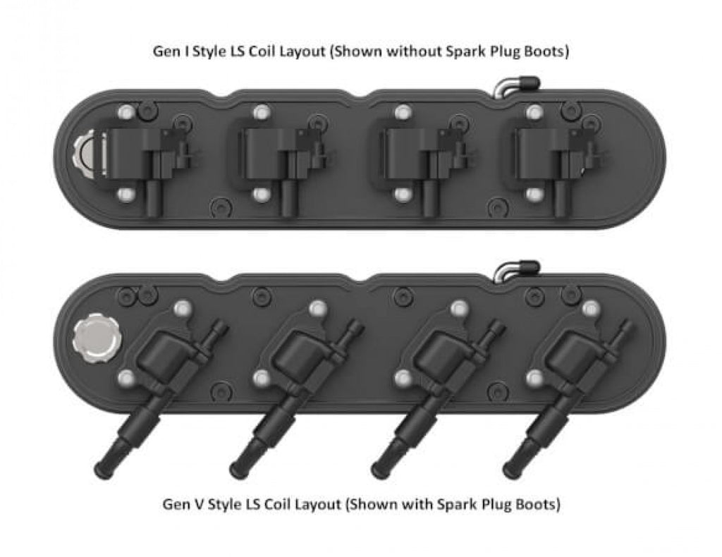 Holley 2-Piece "Chevrolet" Script Valve Cover - Gen III/IV LS - Satin Black Machined