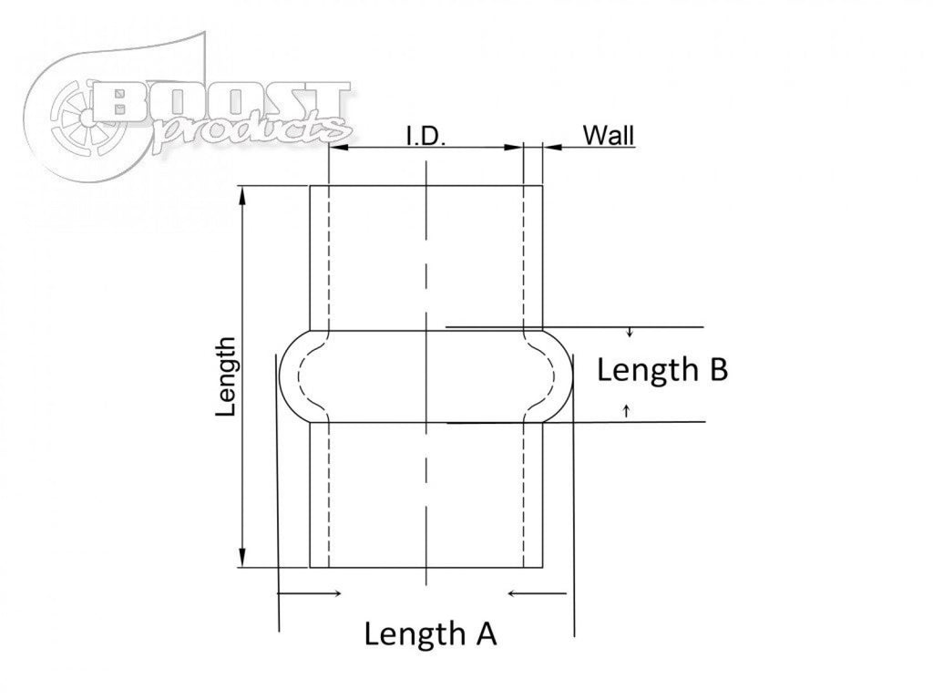 BOOST Products Silicone Coupler with Single Hump, 3-1/2" ID, Blue