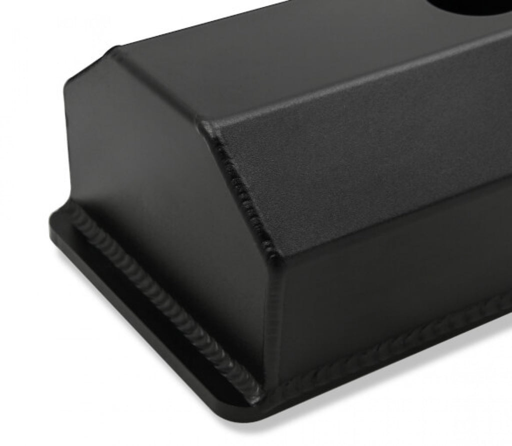 Holley GM Licensed Valve Cover - Track Series - SBC - Fabricated Aluminum - Perimeter Bolt - Black
