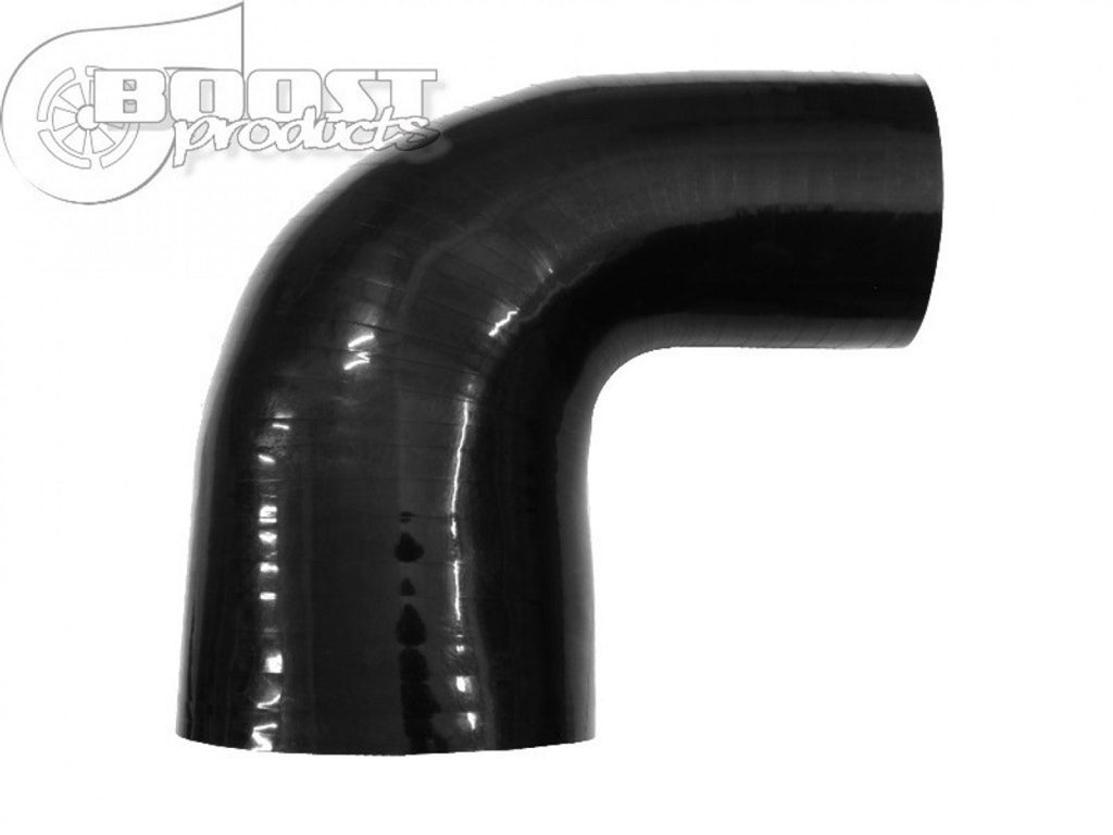 BOOST Products Silicone Reducer Elbow 90 Degrees, 1-1/4" - 1-1/8" ID, Black