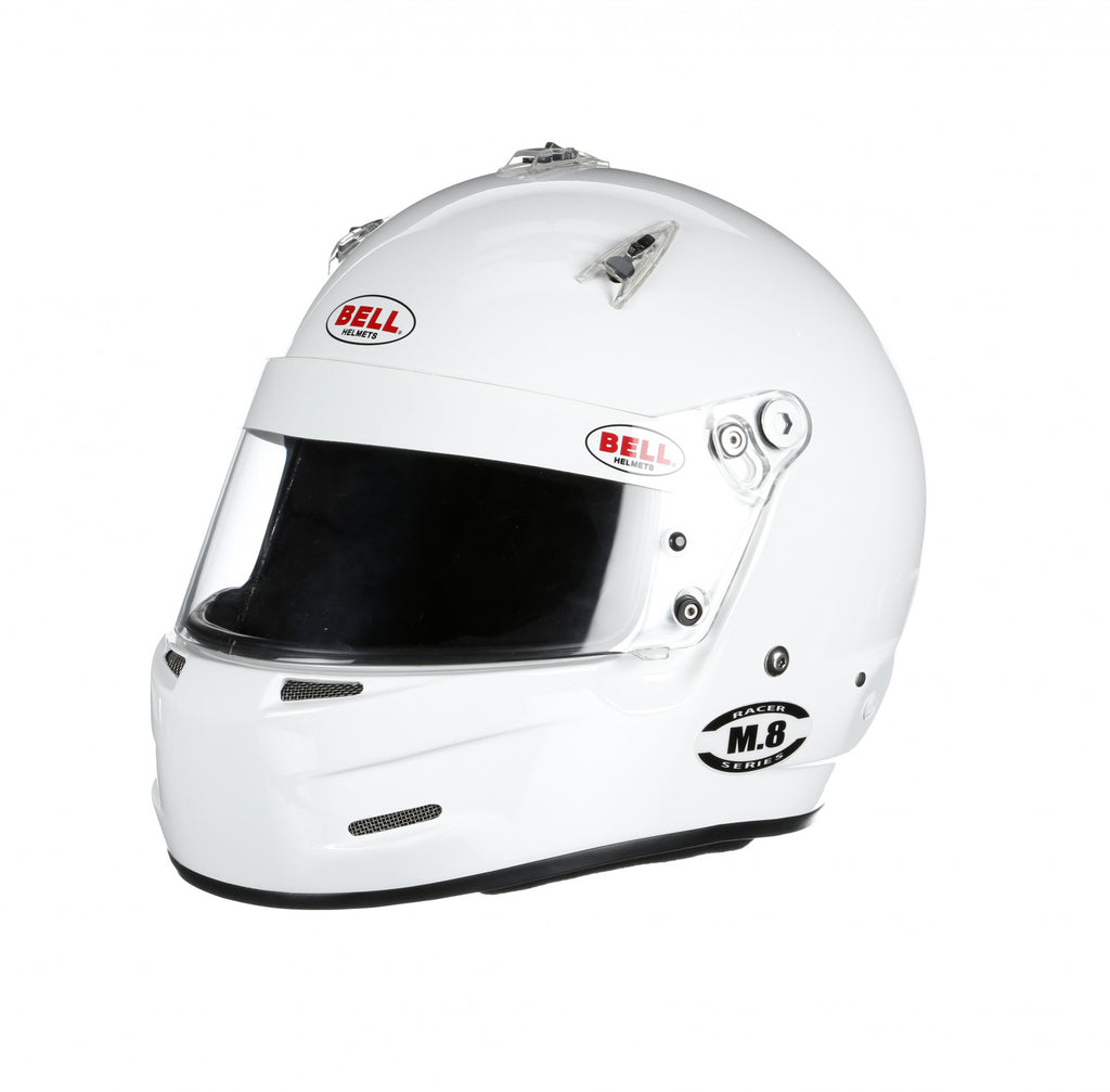 Bell M8 Racing Helmet-White Size Medium