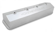Load image into Gallery viewer, Holley GM Licensed Valve Cover - Track Series - SBC - Fabricated Aluminum - Center Bolt - Silver