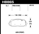 HPS Disc Brake Pad; 0.620 Thickness; 5.0 Pad;