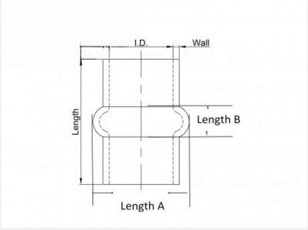 BOOST Products Silicone Coupler with single Hump, 2-3/4" ID, Black