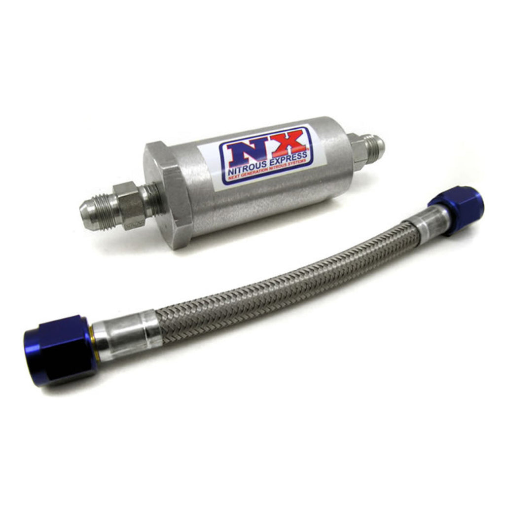 Nitrous Express 4AN  Pure-Flo  N20 Filter & 7  Stainless Hose  (Lifetime Cleanable)