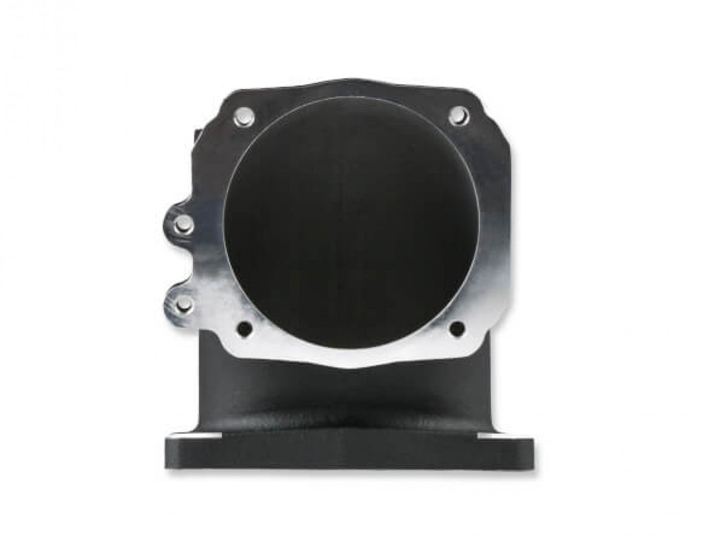 Holley EFI Cast Aluminum 4500 EFI Throttle Body Intake Elbow-Ford 5.0 To 4500-Black Finish