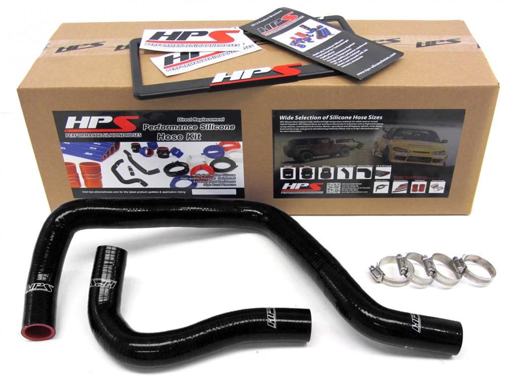 HPS Black Reinforced Silicone Radiator Hose Kit Coolant for Acura 94-01 Integra/Honda 88-00 Civic CRX Del Sol